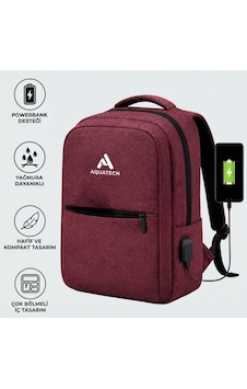 Buffer Bordo Laptop Sırt Çantası, Bilgisayar Korumalı İç Bölmeli Notebook Çantası, Organizer Cepli Ve Usb Şarj Portlu Buffer Bordo Laptop Sırt Çantası, Bilgisayar Korumalı İç Bölmeli Notebook Çantası, Organizer Cepli Ve Usb Şarj Portlu