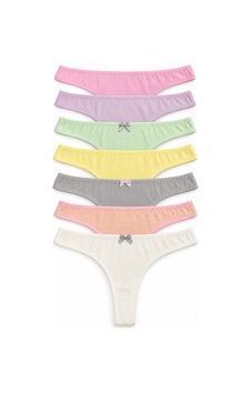 Nicoletta Kadın Külot Tanga String 7 Li Paket Likralı Pamuklu 798100 Çok Renkli Nicoletta Kadın Külot Tanga String 7 Li Paket Likralı Pamuklu 798100 Çok Renkli