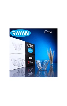 Tedar Rayan Cono 6'lı Büyük Cam Kase Najmaddin 6411267