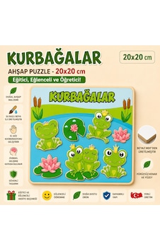 Kurbağalar Ahşap Puzzle - Eğitici Ve Öğretici Okul Öncesi Zeka Oyunu 20x20 Cm Kurbağalar Ahşap Puzzle - Eğitici Ve Öğretici Okul Öncesi Zeka Oyunu 20x20 Cm