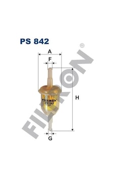 Fıltron Ps842 Şeffaf Benzin Ara Filtre (Küçük Tip) Üniversal Fıltron Ps842 Şeffaf Benzin Ara Filtre (Küçük Tip) Üniversal