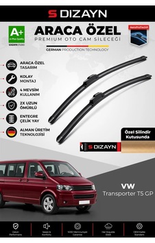 S-dizayn Volkswagen Transporter T5 7e Makyajlı Ön Cam Silecek Seti 2009-2015 Premium Araca Özel 60-5