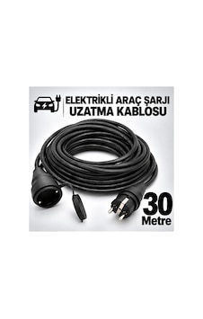 Elektrikli Araç Şarj Cihazları İçin Uzatma Kablosu 3x2.5mm %100 Tam Bakır 30 Metre Elektrikli Araç Şarj Cihazları İçin Uzatma Kablosu 3x2.5mm %100 Tam Bakır 30 Metre
