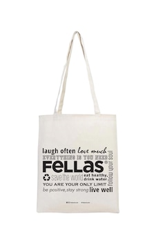 Fellas Baskılı Gabardin Bez Çanta (35X40 Cm)