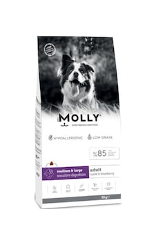 Molly Hipoalerjenik Kuzu Etli Ve Yaban Mersinli Büyük Irk Yetişkin Köpek Maması 15 Kg Molly Hipoalerjenik Kuzu Etli Ve Yaban Mersinli Büyük Irk Yetişkin Köpek Maması 15 Kg