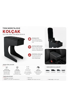 Trm Montajsız Araç Kolçağı 12,5 Cm Saklama Hazneli Trm Montajsız Araç Kolçağı 12,5 Cm Saklama Hazneli