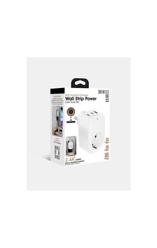 Tekli Yüksek Voltaj Korumalı Duvar Prizi 2x Type-c 1x Usb Çıkışlı Priz Grup Priz Çoğaltıcı Beyaz L