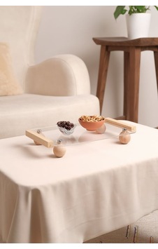 Ahşap Top Ayaklı Pleksi Şeffaf Dekoratif Tepsi, Düzenleyici,sunumluk 005166 5'li Paket Ahşap Top Ayaklı Pleksi Şeffaf Dekoratif Tepsi, Düzenleyici,sunumluk 005166 5'li Paket