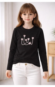 Yale Kids 8-12 Yaş Kız Çoçuk Uzun Kollu Tişört Siyah Yale Kids 8-12 Yaş Kız Çoçuk Uzun Kollu Tişört Siyah