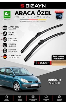 S-dizayn Renault Scenic - Grand Scenic Jm Ön Cam Silecek Seti 2003-2006 Premium Araca Özel 65-55 Cm