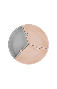Puzzle Vakum Tabanlı Silikon Tabak Bubble Beige / Powder Grey Bej Puzzle Vakum Tabanlı Silikon Tabak Bubble Beige / Powder Grey Bej