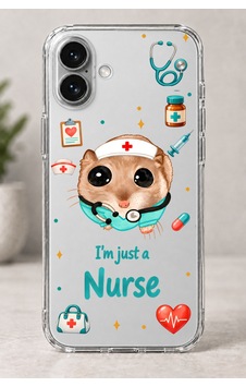 Sad Hamster Hemşire Baskılı Şeffaf Telefon Kılıfı Sad Hamster Hemşire Baskılı Şeffaf Telefon Kılıfı