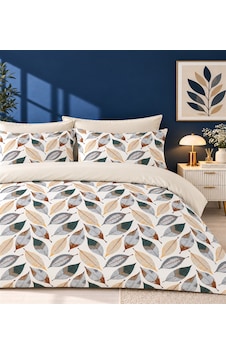 More Home Çift Kişilik Yorgan Kılıfı + Yastık Kılıfı Çarşafsız Yaprak Desenli Bej More Home Çift Kişilik Yorgan Kılıfı + Yastık Kılıfı Çarşafsız Yaprak Desenli Bej
