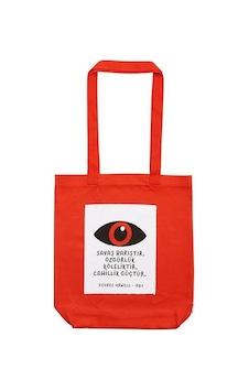 Can Dükkan Bez Çanta Kırmızı G.Orwell 1984 Seri2 Kırmızı