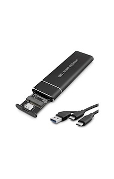 Ssd Kutu Type-c3.1 + Usb3.0 Nvme M2 Chıp Jms583 Siyah Hdx1768 5'li Ssd Kutu Type-c3.1 + Usb3.0 Nvme M2 Chıp Jms583 Siyah Hdx1768 5'li