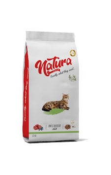 Natura Kuzu Etli ve Yaban Mersinli Düşük Tahıllı Yetişkin Kedi Maması 2250 G Natura Kuzu Etli ve Yaban Mersinli Düşük Tahıllı Yetişkin Kedi Maması 2250 G