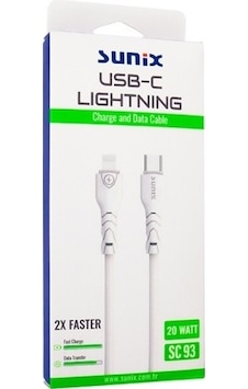 Sunix Sc-93 Usb-c Lightningdata Ve Şarj Kablosu 20 W Kablo Sunix Sc-93 Usb-c Lightningdata Ve Şarj Kablosu 20 W Kablo