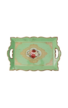 Ancel Su Yeşili Renkli Elcikli Çatlatma Ahşap Tepsi 42.5X28 CM Hk Ancel Su Yeşili Renkli Elcikli Çatlatma Ahşap Tepsi 42.5X28 CM Hk