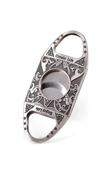 Gümüş Metal İşlemeli Baskılı Metal Puro Makası Kesici Gümüş Metal İşlemeli Baskılı Metal Puro Makası Kesici