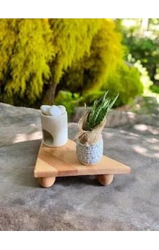 Bambu Top Ayaklı Üçgen Stant, Bambu Sunumluk 21x40 Bambu Bambu Top Ayaklı Üçgen Stant, Bambu Sunumluk 21x40 Bambu