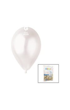 Gm-110-28 Metalik - Beyaz Balon 11&apos &apos - 28cm - 100 Parça -