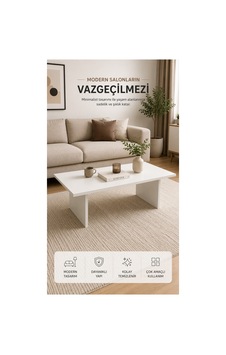 Nordıc Modern Beyaz Orta Sehpa Minimalist Salon Sehpası 90x45x40 Cm Beyaz Beyaz Nordıc Modern Beyaz Orta Sehpa Minimalist Salon Sehpası 90x45x40 Cm Beyaz Beyaz