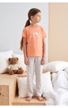 Aydoğan Desenli Genç Kız Çocuk Süprem Pamuklu Pijama Takımı 260266 Turuncu Aydoğan Desenli Genç Kız Çocuk Süprem Pamuklu Pijama Takımı 260266 Turuncu