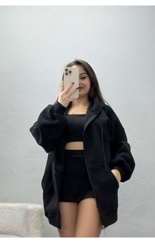 Belendir Kadın 3 İplik Kompakt Oversize Sweat Siyah 1siyah Belendir Kadın 3 İplik Kompakt Oversize Sweat Siyah 1siyah