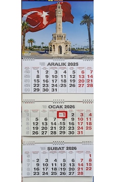 2026 Gemici Takvimi - Denizci Takvimi - Üç Ayı Gösteren Takvim