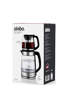 Sinbo 2'si 1 Arada Çaycı - Kettle - 2.0l + 1.2l Kapasite - Cam Gövde Çok Renkli Sinbo 2'si 1 Arada Çaycı - Kettle - 2.0l + 1.2l Kapasite - Cam Gövde Çok Renkli