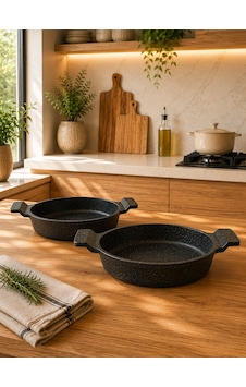 Nirvana 2'li Döküm Granit Sahan Seti 18 Cm Ve 22 Cm Siyah Yapışmaz Yüzey Nirvana 2'li Döküm Granit Sahan Seti 18 Cm Ve 22 Cm Siyah Yapışmaz Yüzey