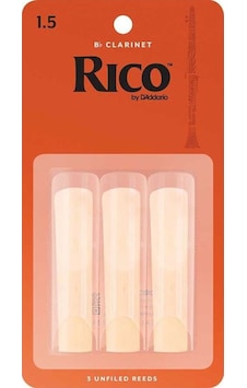 D'addario Rca0315 Rico Bb Klarnet Kamışı No: 1.5 Başlangıç/eğitim - 3'lü Paket Çok Yumuşak Yapı, Kolay Üfleme Ve Ekonomik Deneme Paketi
