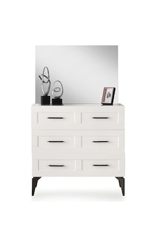 Çakıl Mdf 3 Çekmeceli Aynalı Şifonyer 90x43x84cm 001 Çakıl Mdf 3 Çekmeceli Aynalı Şifonyer 90x43x84cm 001