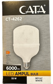 Cata Ct-4262 55w 6400k Beyaz Işık E27 Duylu Led Torch Ampul 4 Adet 100 Cata Ct-4262 55w 6400k Beyaz Işık E27 Duylu Led Torch Ampul 4 Adet 100
