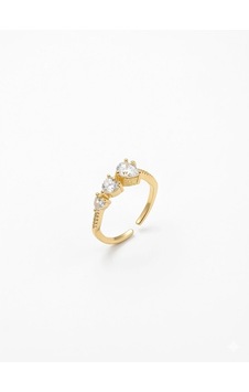 Ayarlanabilir 14 K Gold Zirkon Taşlı Pirinç Bijuteri Yüzük - Yz0216 Diğer Ayarlanabilir 14 K Gold Zirkon Taşlı Pirinç Bijuteri Yüzük - Yz0216 Diğer
