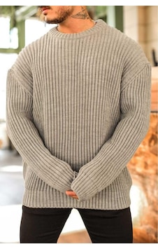 Tüylenmez Oversize Salaş Triko Kazak Şık Konforlu Ve Dökümlü Bisiklet Yaka Fitilli Model Kazak Ekru Tüylenmez Oversize Salaş Triko Kazak Şık Konforlu Ve Dökümlü Bisiklet Yaka Fitilli Model Kazak Ekru