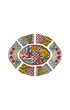 Lucky Art Lemozia Melamin 7 Parça Meze Ve Sunum Seti Lybf 019 Çok Renkli
