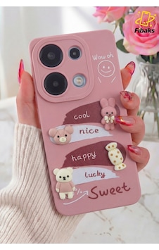 Fibaks Redmi Note 13 Pro 4G Uyumlu Kılıf Kamera Korumalı Tavşan Figürlü Pembe Yumuşak Silikon Kapak Fibaks Redmi Note 13 Pro 4G Uyumlu Kılıf Kamera Korumalı Tavşan Figürlü Pembe Yumuşak Silikon Kapak