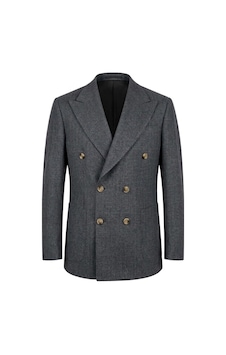İgs Mavi Slim Fit Dar Kalıp Kırlangıç Yaka Yünlü Kruvaze Ceket-26245 İgs Mavi Slim Fit Dar Kalıp Kırlangıç Yaka Yünlü Kruvaze Ceket-26245