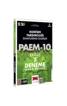 Yargı Yayınları 2026 Paem Komiser Yardımcılığı Sınavlarına Hazırlık Radar 5 Deneme Yargı Yayınları 2026 Paem Komiser Yardımcılığı Sınavlarına Hazırlık Radar 5 Deneme