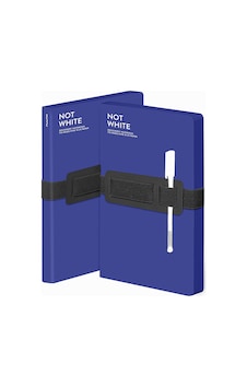 Nuuna Çizgisiz Mavi Defter Not White-Blue 54938 Mavi