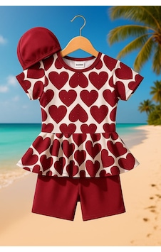 My Kids Wear Üç Parça Kız Çocuk Boneli Mayo Beyaz My Kids Wear Üç Parça Kız Çocuk Boneli Mayo Beyaz