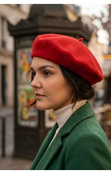 Ritagarcia Vintage Tarz Kadın Fransız Keçe Ressam Bere Kırmızı Ritagarcia Vintage Tarz Kadın Fransız Keçe Ressam Bere Kırmızı