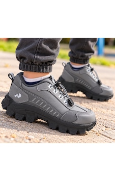 Promax Çocuk Gri Outdoor Lastikli Pratik Bağcık Sistemli Kalın Tabanlı Bot Promax Çocuk Gri Outdoor Lastikli Pratik Bağcık Sistemli Kalın Tabanlı Bot