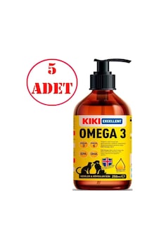 Kıkı Excellent Kedi Ve Köpek İçin Omega 3 Balık Yağı 250 Ml 5 Ad