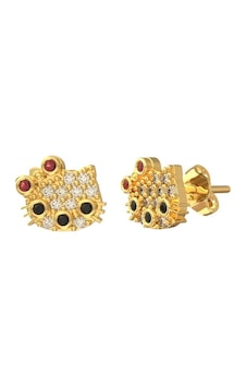 Erdobia Mix Taşlı Gold Hello Kitty Çivili Minimal Gümüş Küpe Erdobia Mix Taşlı Gold Hello Kitty Çivili Minimal Gümüş Küpe
