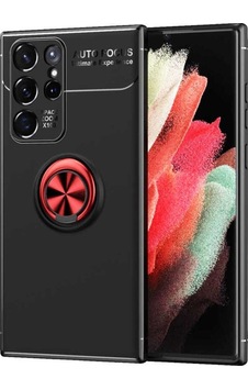 Galaxy S22 Ultra Kılıf Zore Ravel Silikon Kapak Siyah-Kırmızı Galaxy S22 Ultra Kılıf Zore Ravel Silikon Kapak Siyah-Kırmızı