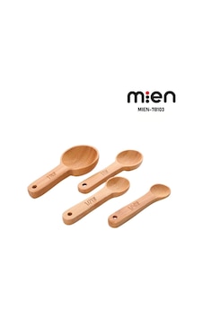 Mien Bambu 4 Lü Ölçü Kaşık Seti Kahverengi Mien Bambu 4 Lü Ölçü Kaşık Seti Kahverengi