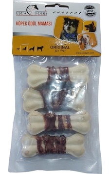 Esca Food Dana Eti Sargılı Beyaz Pres Kemik Köpek Ödül Maması 4'lü 7.5 CM Esca Food Dana Eti Sargılı Beyaz Pres Kemik Köpek Ödül Maması 4'lü 7.5 CM