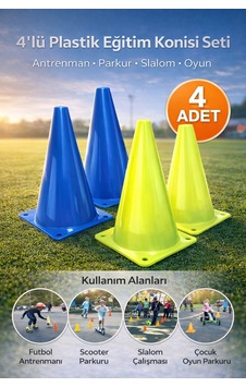 4 Lü Duba Plastik Eğitim Konisi Seti Futbol Ve Aktivite Oyun Seti Diğer